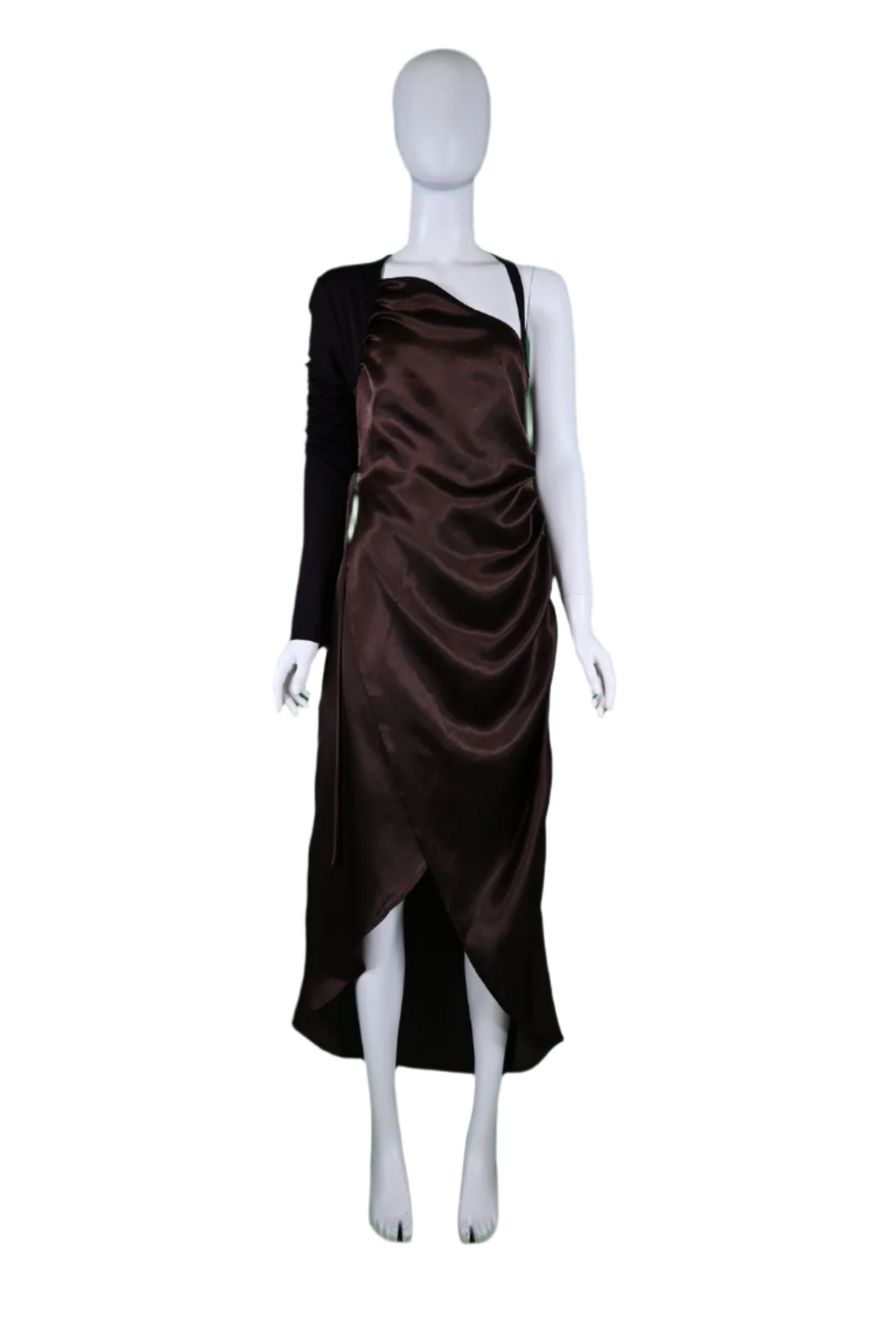 PRESSIAT ASYMETRIC DRAPED DRESS