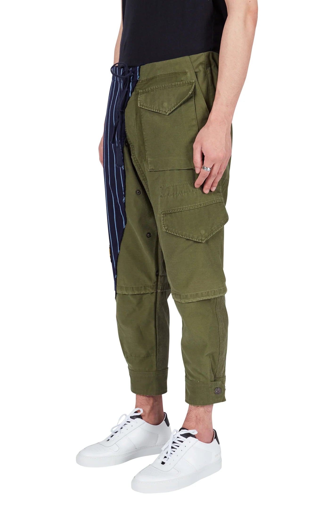 Greg Lauren Mix fabric 50/50 Lounge Pants Army/Navy