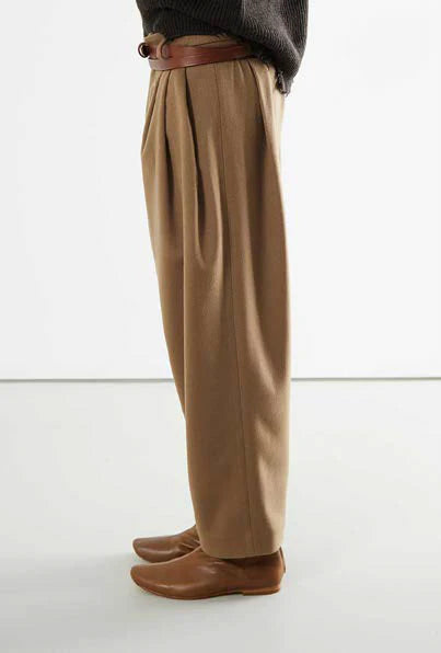 Hed Mayner 6 Pleat Pants Camel