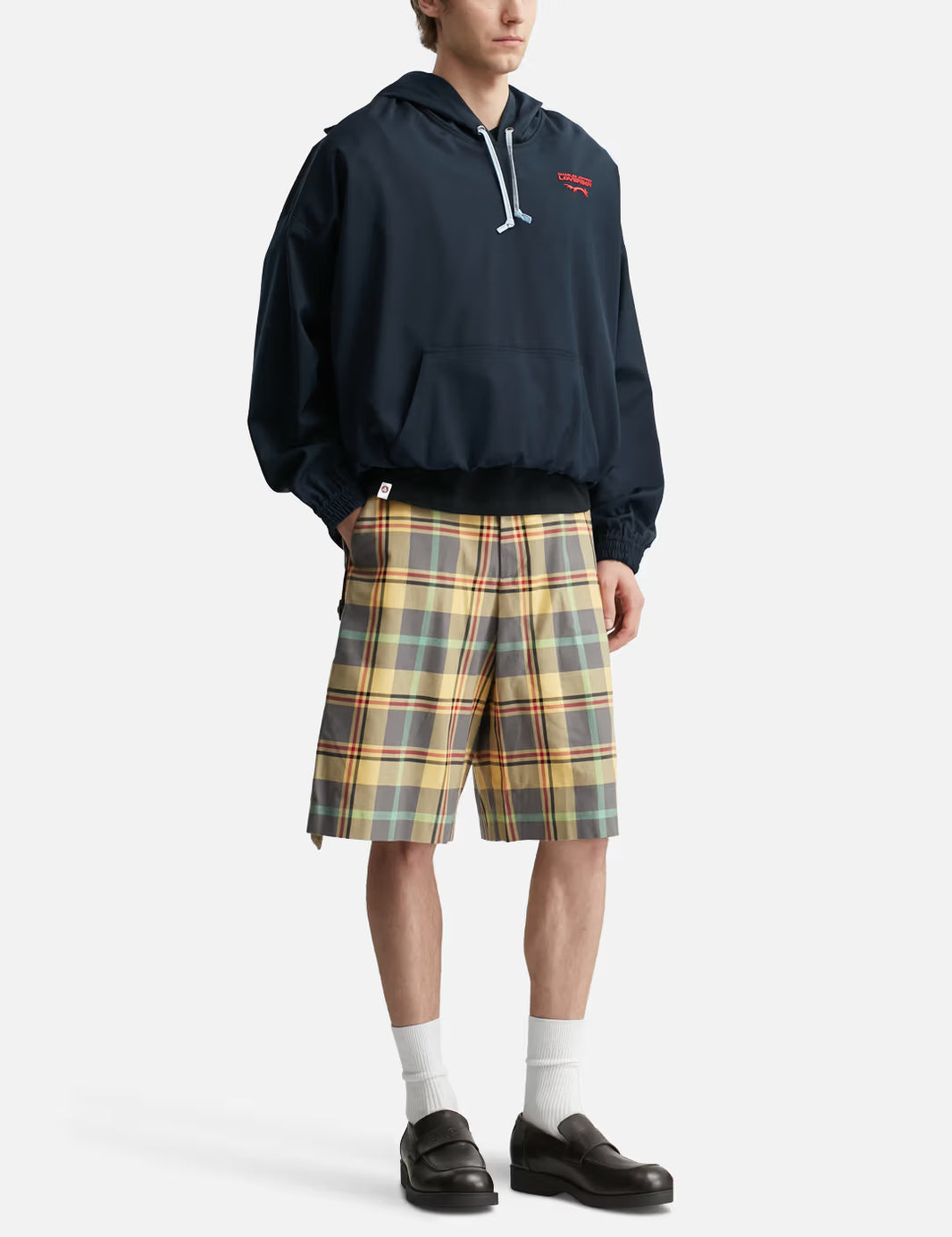 CHARLES JEFFREY LOVERBOY EARS KAGOOL DRAWSTRING HOODIE_BLUE