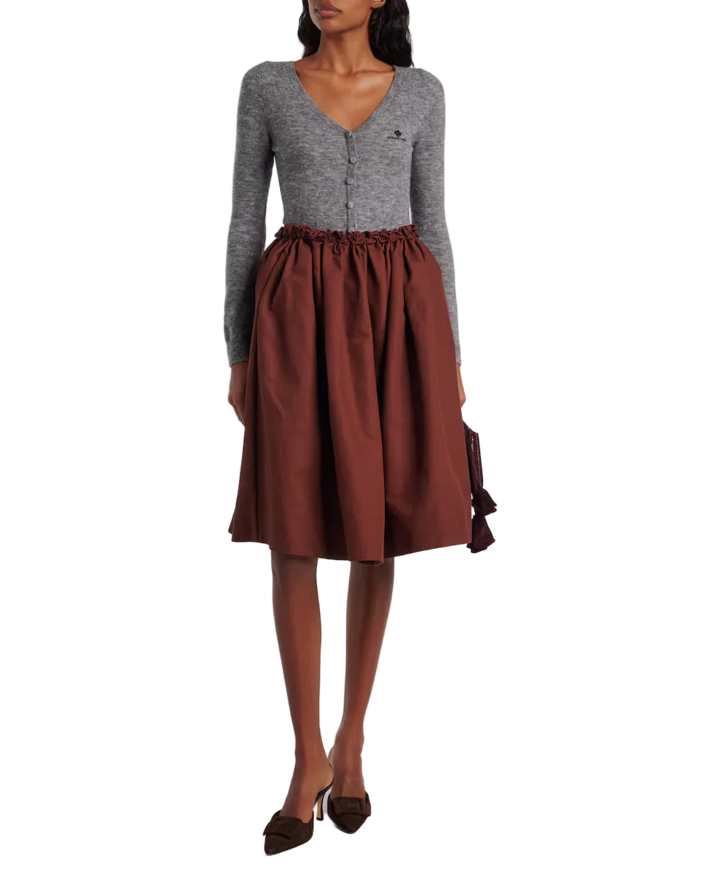 V-NECK KNIT JUMPSUIT