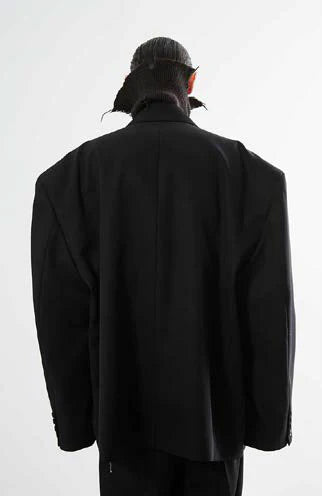 Hed Mayner Oversized DB Jacket Black