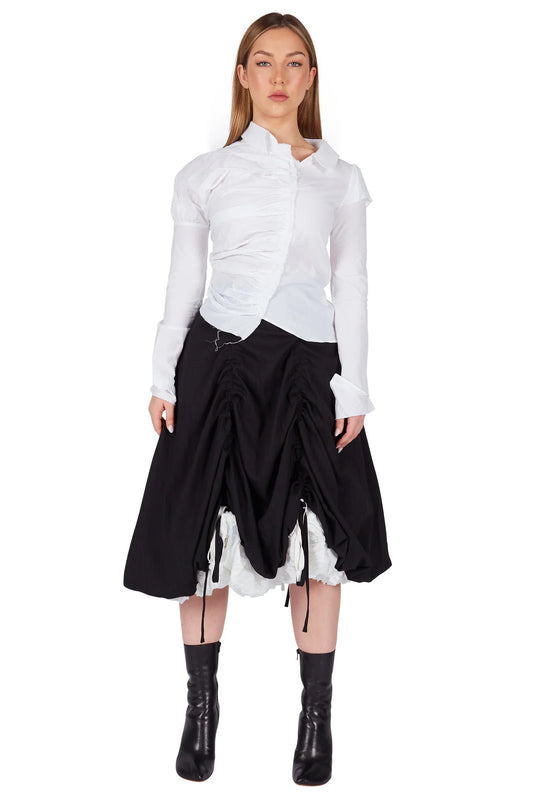 フランス MARC LE BIHAN アシンメトリー スカート BLACK フランス MARC LE BIHAN アシンメトリー スカート BLACK