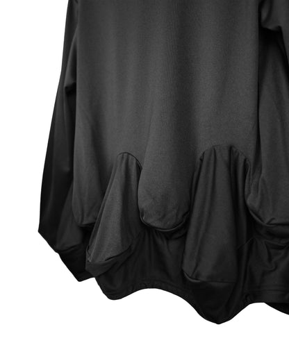 COMME DES GARÇONS COMME DES GARÇONS SCULPTED HEM OVERSIZED TOP_BLACK