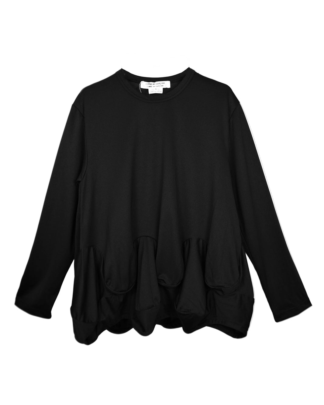 COMME DES GARÇONS COMME DES GARÇONS SCULPTED HEM OVERSIZED TOP_BLACK