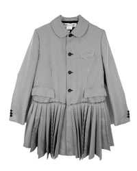 COMME DES GARÇONS COMME DES GARÇONS HOUNDSTOOTH PLEATED HEM TAILORED JACKET