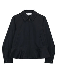 COMME DES GARÇONS COMME DES GARÇONS WOOL POLYESTER ZIP-UP JACKET_BLACK