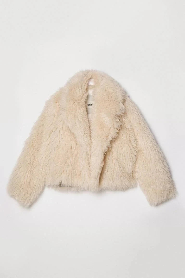 GMBH SADIA FAUX FUR JACKET OFFWHITE