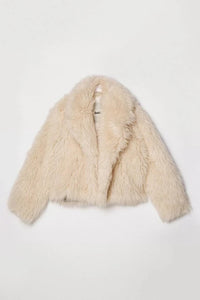 GMBH SADIA FAUX FUR JACKET OFFWHITE