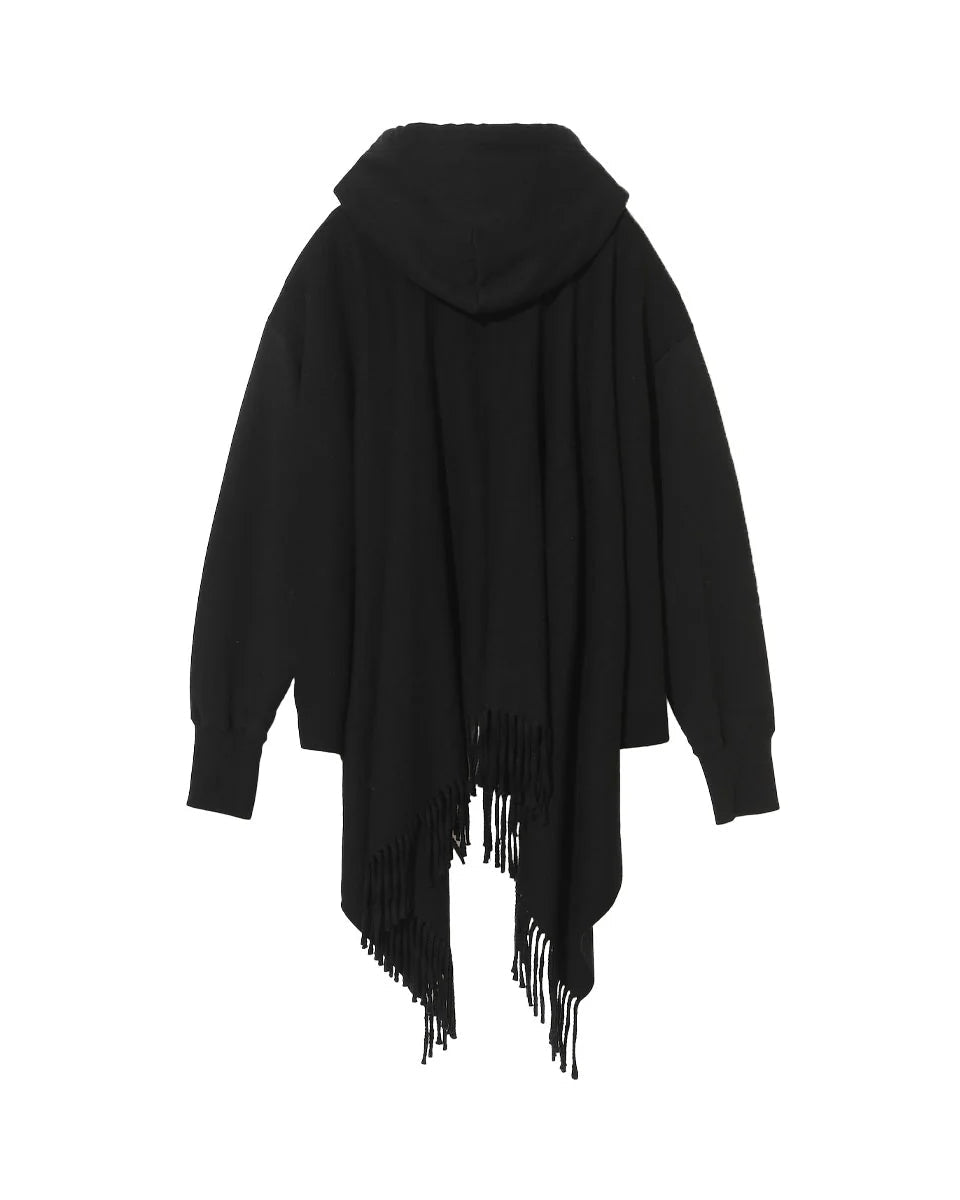 CAPE ZIP HOODIE_BLACK UC2E8801