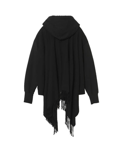 CAPE ZIP HOODIE_BLACK UC2E8801