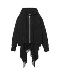 CAPE ZIP HOODIE_BLACK UC2E8801