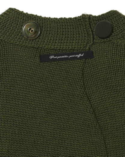 ASYMMETRIC FLORAL-LINED CARDIGAN