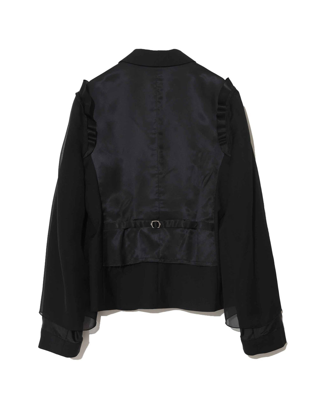 UNDERCOVER SATIN PANEL HYBRID BLAZER JACKET_BLACK UP1F1101