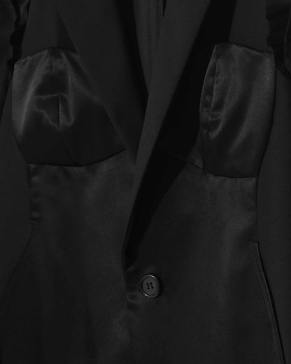 UNDERCOVER SATIN PANEL HYBRID BLAZER JACKET_BLACK UP1F1101