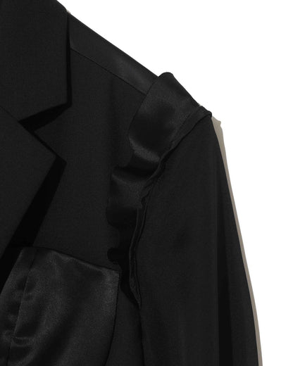 UNDERCOVER SATIN PANEL HYBRID BLAZER JACKET_BLACK UP1F1101