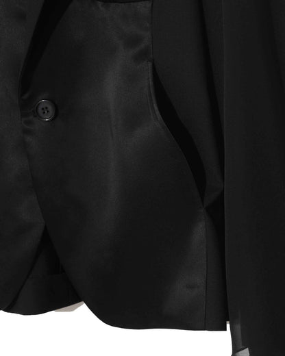 UNDERCOVER SATIN PANEL HYBRID BLAZER JACKET_BLACK UP1F1101