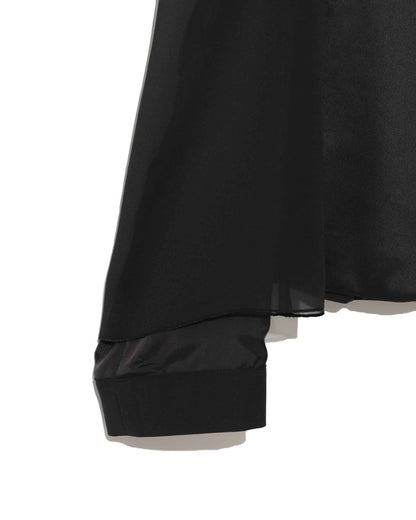 UNDERCOVER SATIN PANEL HYBRID BLAZER JACKET_BLACK UP1F1101