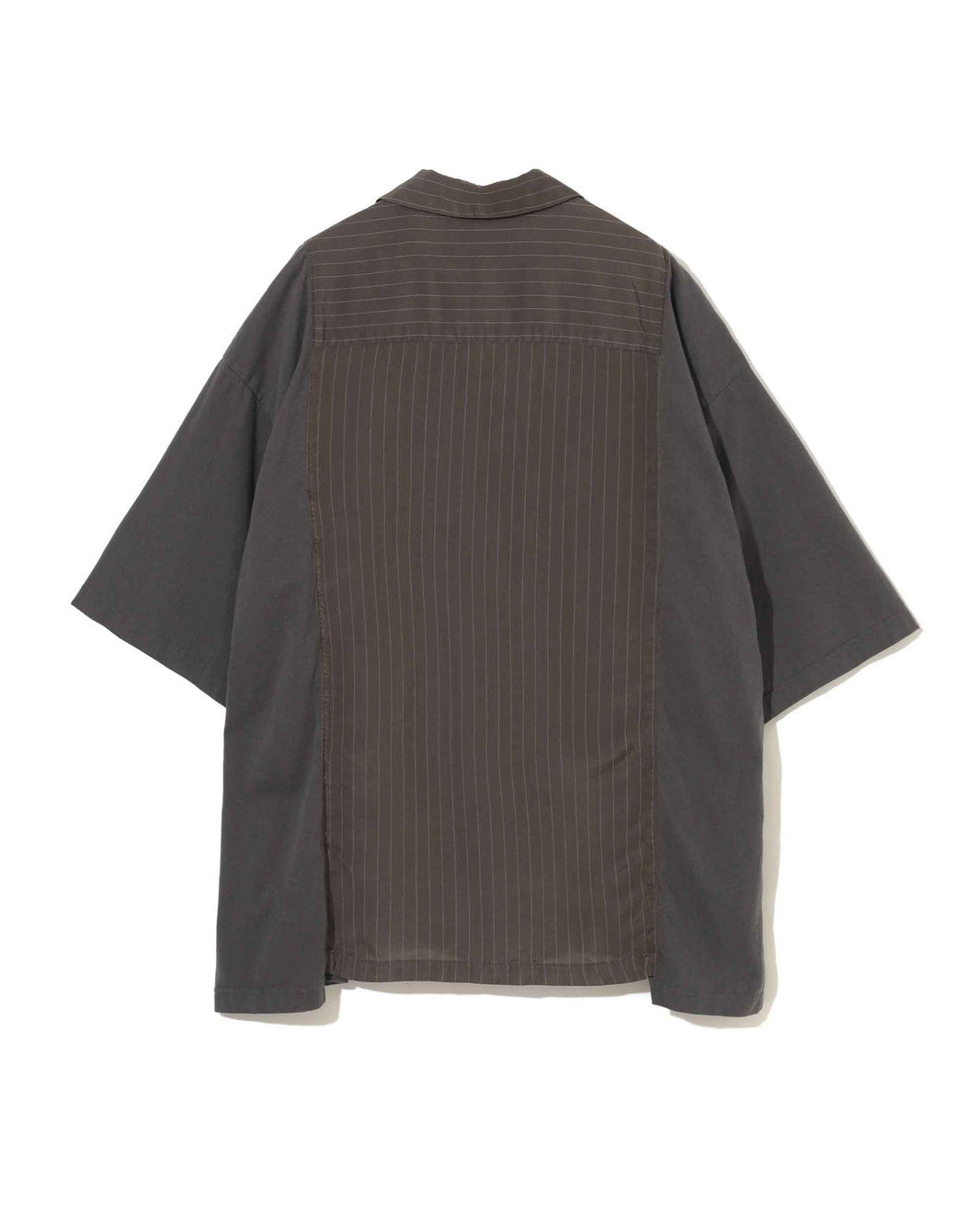 UNDERCOVER PATCHWORK SHORT SLEEVE SHIRT_BROWN UP1F4403