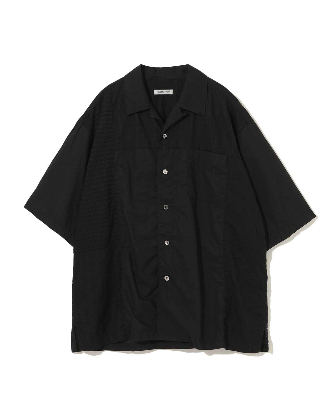 UNDERCOVER PATCHWORK SHORT SLEEVE SHIRT_BLACK UP1F4408